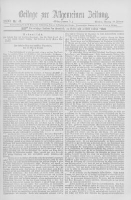 Allgemeine Zeitung Montag 10. Februar 1890