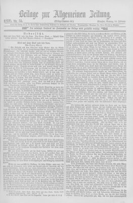 Allgemeine Zeitung Montag 24. Februar 1890