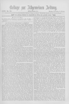 Allgemeine Zeitung Donnerstag 27. Februar 1890