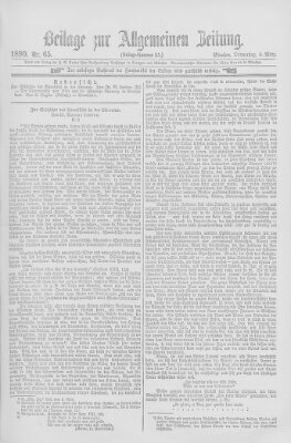 Allgemeine Zeitung Donnerstag 6. März 1890