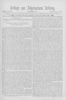 Allgemeine Zeitung Freitag 7. März 1890