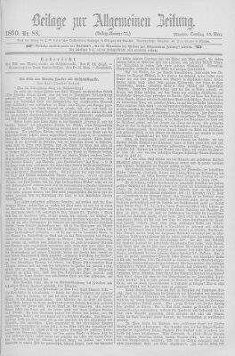 Allgemeine Zeitung Samstag 29. März 1890