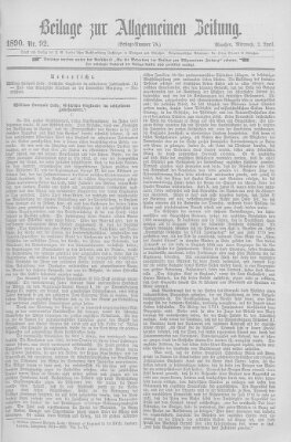 Allgemeine Zeitung Mittwoch 2. April 1890