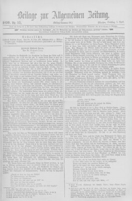 Allgemeine Zeitung Samstag 5. April 1890