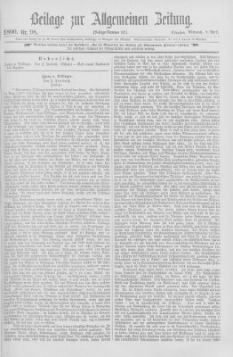 Allgemeine Zeitung Mittwoch 9. April 1890