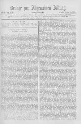 Allgemeine Zeitung Freitag 11. April 1890