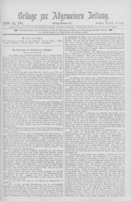 Allgemeine Zeitung Mittwoch 16. April 1890