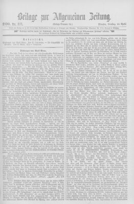 Allgemeine Zeitung Dienstag 22. April 1890