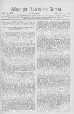 Allgemeine Zeitung Donnerstag 22. Mai 1890