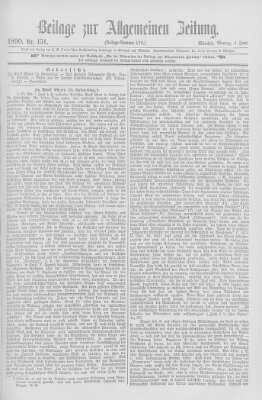 Allgemeine Zeitung Montag 2. Juni 1890