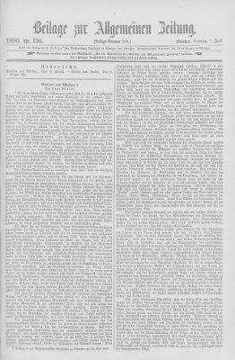 Allgemeine Zeitung Samstag 7. Juni 1890