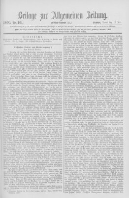 Allgemeine Zeitung Donnerstag 12. Juni 1890