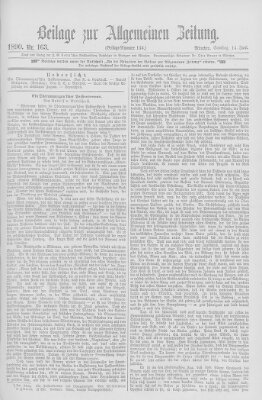 Allgemeine Zeitung Samstag 14. Juni 1890