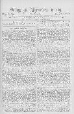 Allgemeine Zeitung Montag 16. Juni 1890