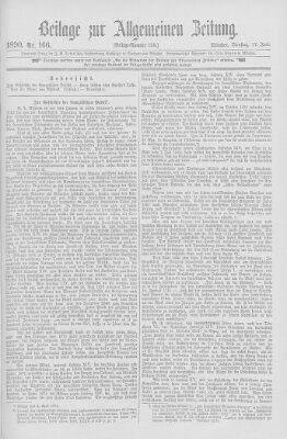 Allgemeine Zeitung Dienstag 17. Juni 1890