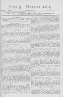 Allgemeine Zeitung Freitag 27. Juni 1890