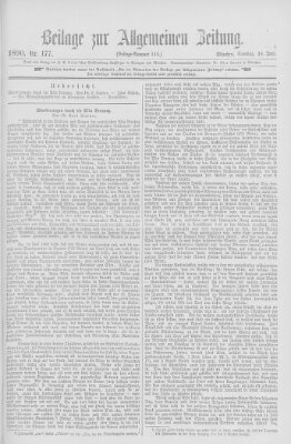 Allgemeine Zeitung Samstag 28. Juni 1890