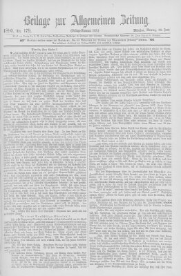 Allgemeine Zeitung Montag 30. Juni 1890