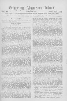 Allgemeine Zeitung Dienstag 15. Juli 1890