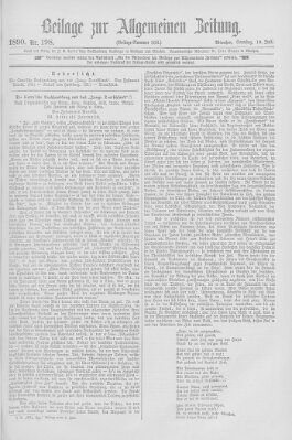 Allgemeine Zeitung Samstag 19. Juli 1890