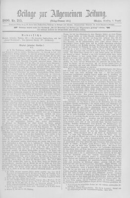 Allgemeine Zeitung Dienstag 5. August 1890