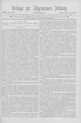 Allgemeine Zeitung Montag 18. August 1890