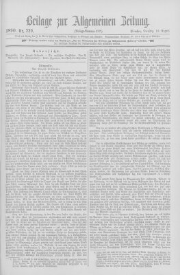 Allgemeine Zeitung Dienstag 19. August 1890