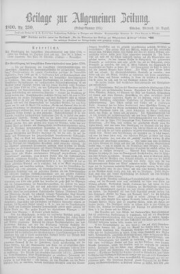 Allgemeine Zeitung Mittwoch 20. August 1890