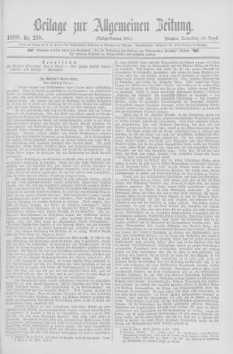 Allgemeine Zeitung Donnerstag 28. August 1890