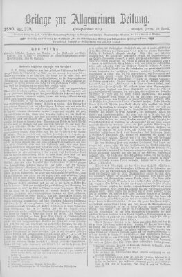 Allgemeine Zeitung Freitag 29. August 1890