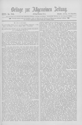 Allgemeine Zeitung Freitag 12. September 1890