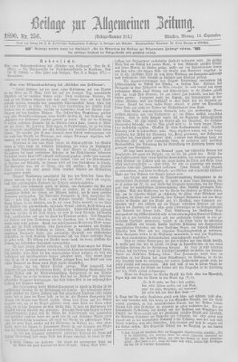 Allgemeine Zeitung Montag 15. September 1890