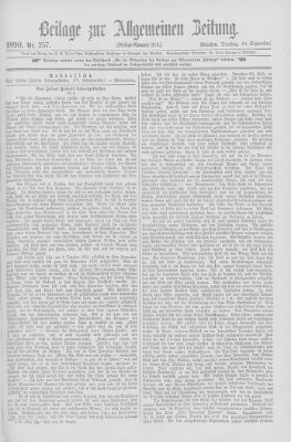 Allgemeine Zeitung Dienstag 16. September 1890