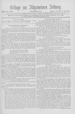 Allgemeine Zeitung Donnerstag 18. September 1890