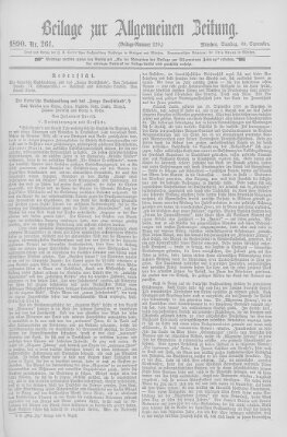 Allgemeine Zeitung Samstag 20. September 1890