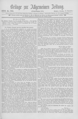 Allgemeine Zeitung Dienstag 23. September 1890