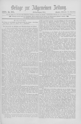 Allgemeine Zeitung Mittwoch 24. September 1890