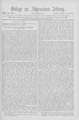 Allgemeine Zeitung Donnerstag 25. September 1890