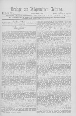 Allgemeine Zeitung Dienstag 30. September 1890