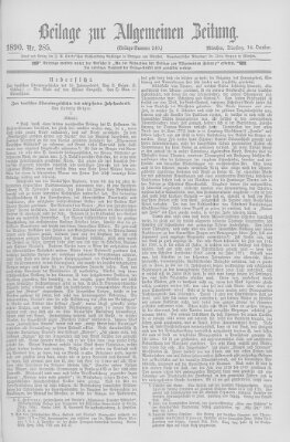 Allgemeine Zeitung Dienstag 14. Oktober 1890