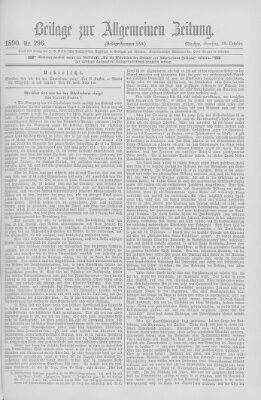 Allgemeine Zeitung Samstag 25. Oktober 1890