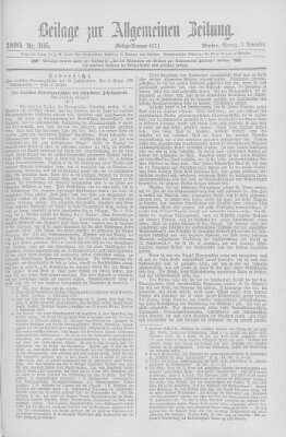 Allgemeine Zeitung Montag 3. November 1890