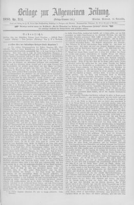 Allgemeine Zeitung Mittwoch 12. November 1890