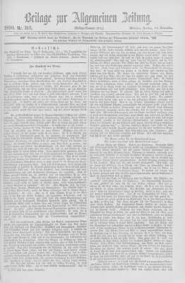 Allgemeine Zeitung Freitag 14. November 1890