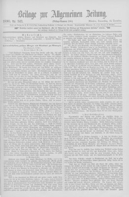 Allgemeine Zeitung Donnerstag 11. Dezember 1890