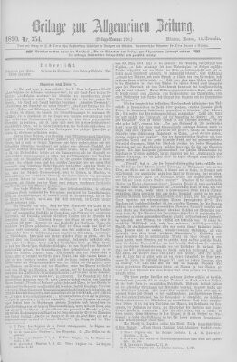 Allgemeine Zeitung Montag 22. Dezember 1890