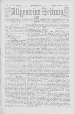 Allgemeine Zeitung Freitag 10. Juli 1891