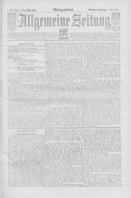 Allgemeine Zeitung Samstag 11. Juli 1891