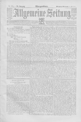 Allgemeine Zeitung Mittwoch 15. Juli 1891