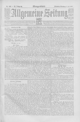 Allgemeine Zeitung Dienstag 21. Juli 1891